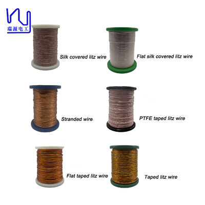 38AWG 0.10mm*250 Strands Heat-resistant Triple Insulated Litz Wire With Teflon ETFE Extrusion