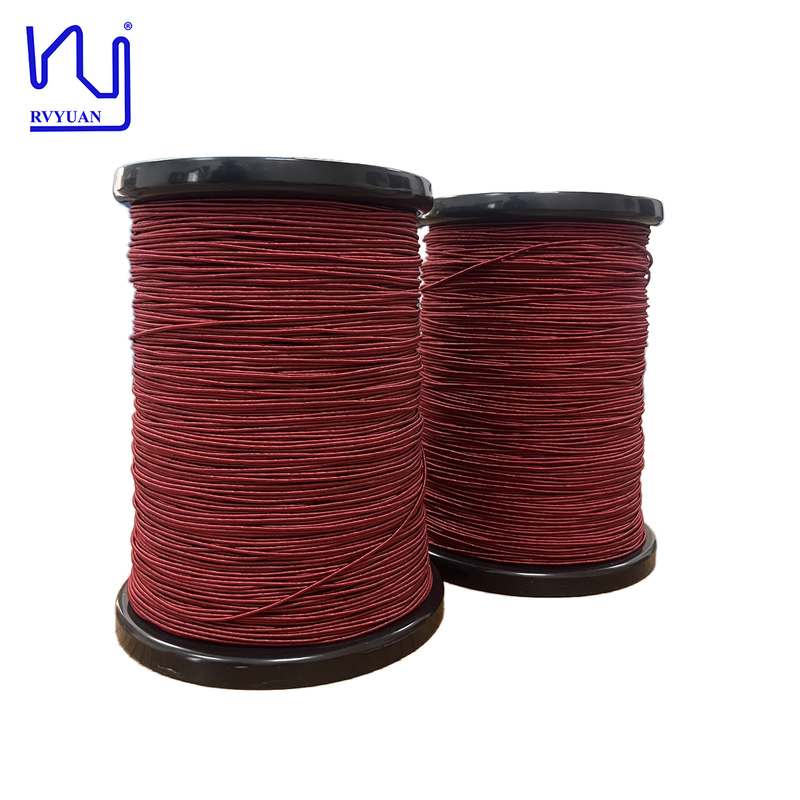 2USTC-F 0.08mmx270 Red Color Nylon Served Silk Covered Litz Wire