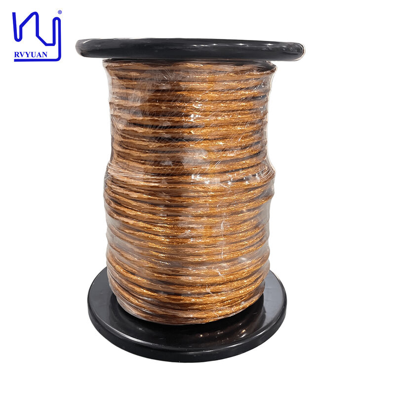 Taped Litz Wire 0.32mm 250 Strands High Temperature High Frequency PI Insulation Copper Litz Wire For Transformer