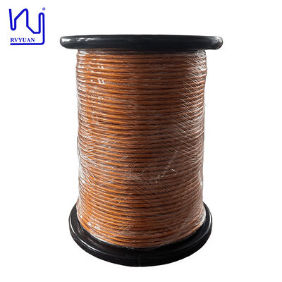 2UEW/H 0.1X1500 Kawat Litz Pita Padat Kawat Magnet Tembaga Berenamel Frekuensi Tinggi untuk Transformer