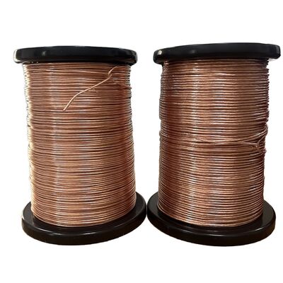 Bulat Kelas 130C tembaga enamel Mylar PET Film pita Litz Wire 0.10mm * 127 untaian